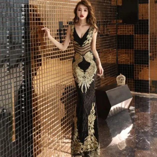 Vestido de noche largo elegante de moda Kehlani