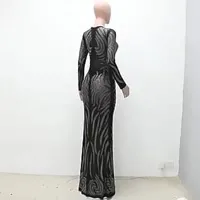 Doorschijnend Fishtail-pakket Hippe jurk Hoststijl