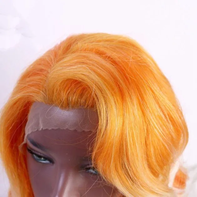 Ombre peluca Naranja Blanco